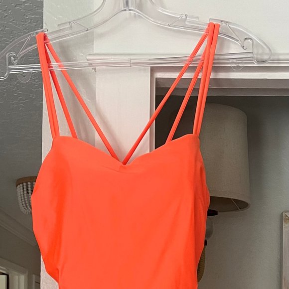 Jenny Rogan Exclusive dress. Size 8 Neon Orlange